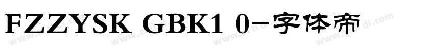 FZZYSK GBK1 0字体转换